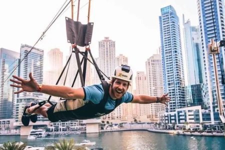 BUNGEE JUMP IN DUBAI MARINA (X-LINE)