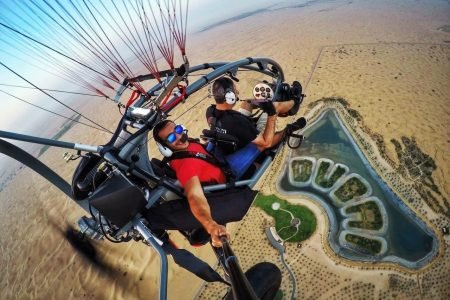 FLYING ON A MOTOR GLIDER